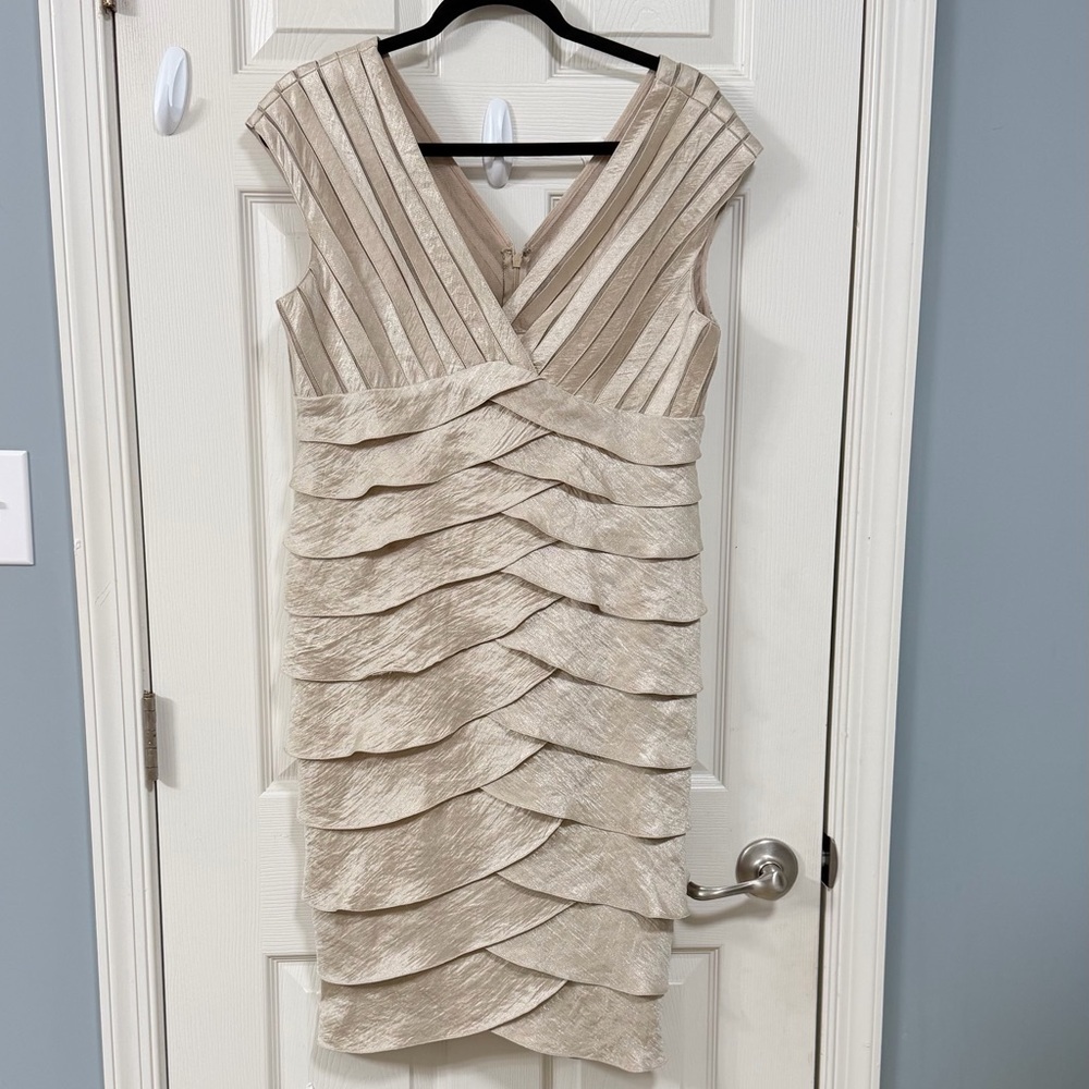Adrianna Papell Champna Layered Dress Glamorous Wedding Mother of the Bride - Picture 14 of 14